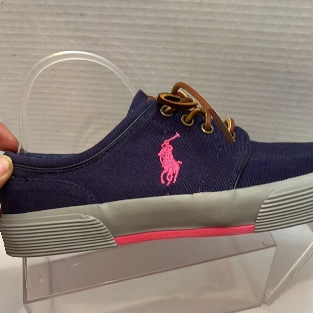 Polo Ralph Lauren Faxon low canvas boat shoes loafers sneakers slip ons size 9.5 - Picture 3 of 8